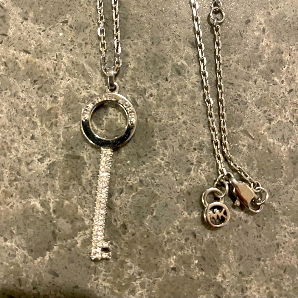 Michael Kors page key pendant necklace